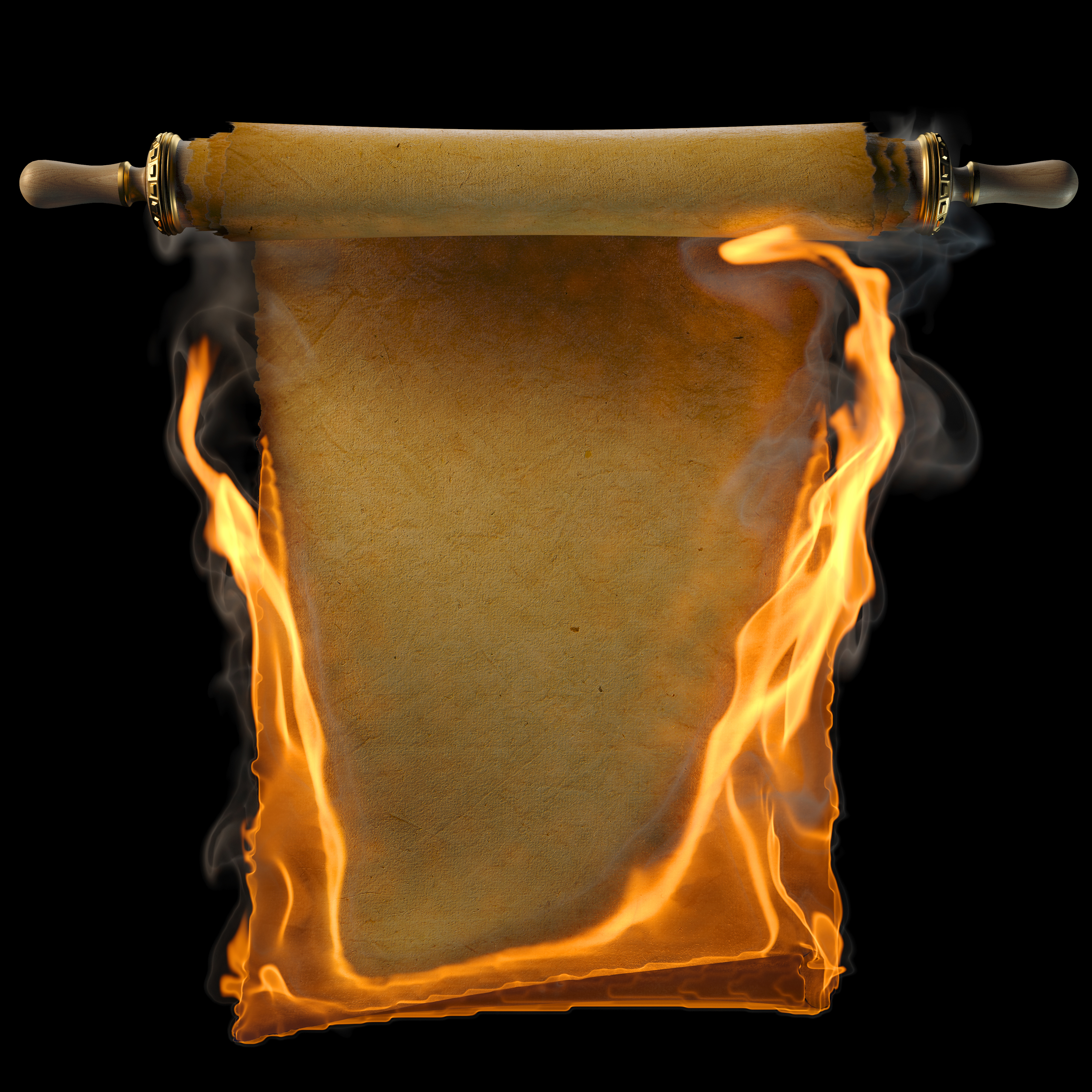 burning scroll