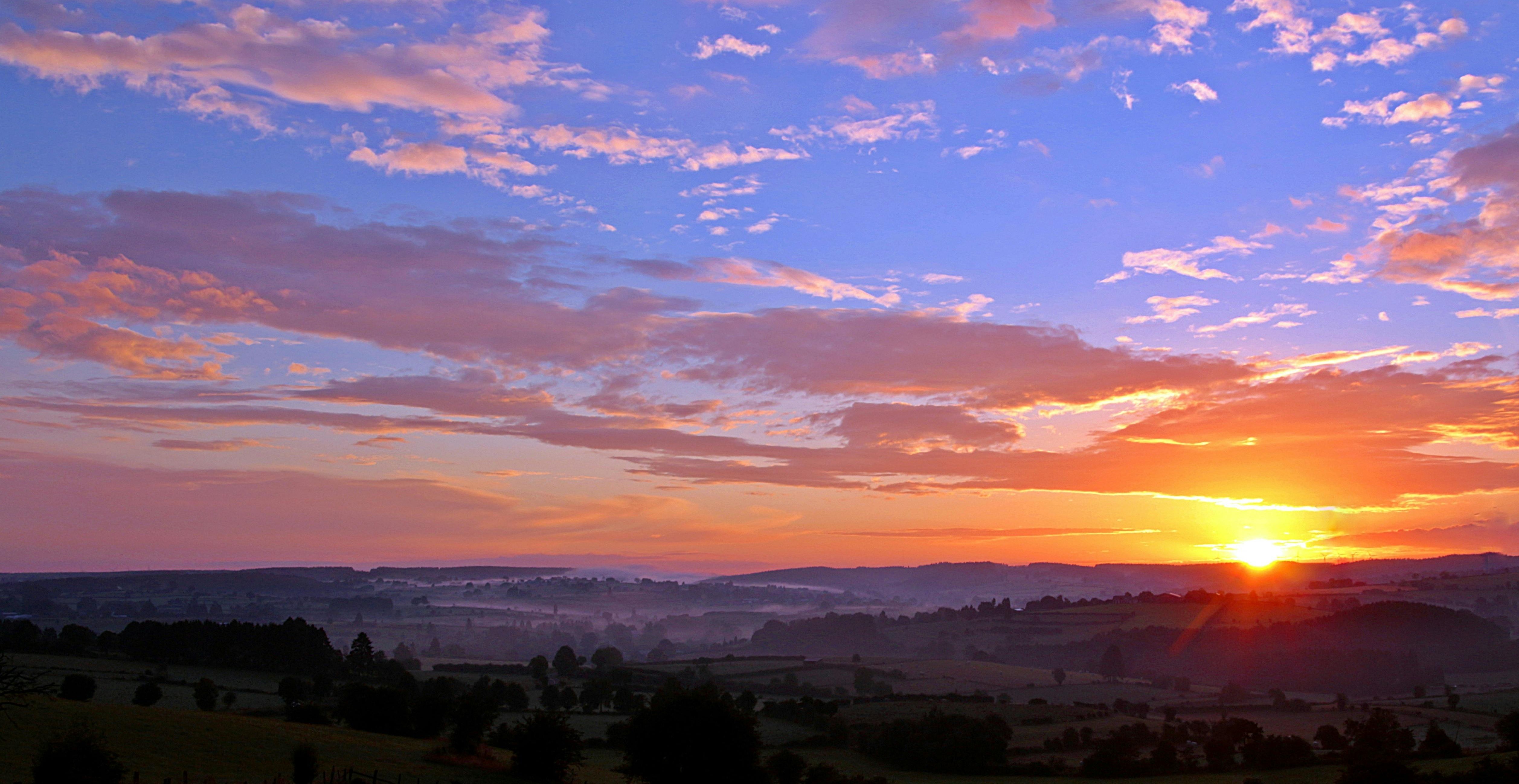 Orange and purple sunrise